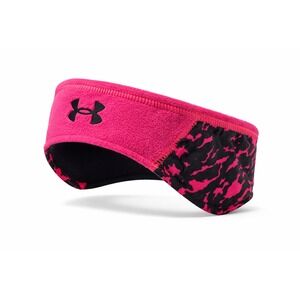 Under Armour Womens ColdGear Fleece Reversible Headband Pink Black Abstract